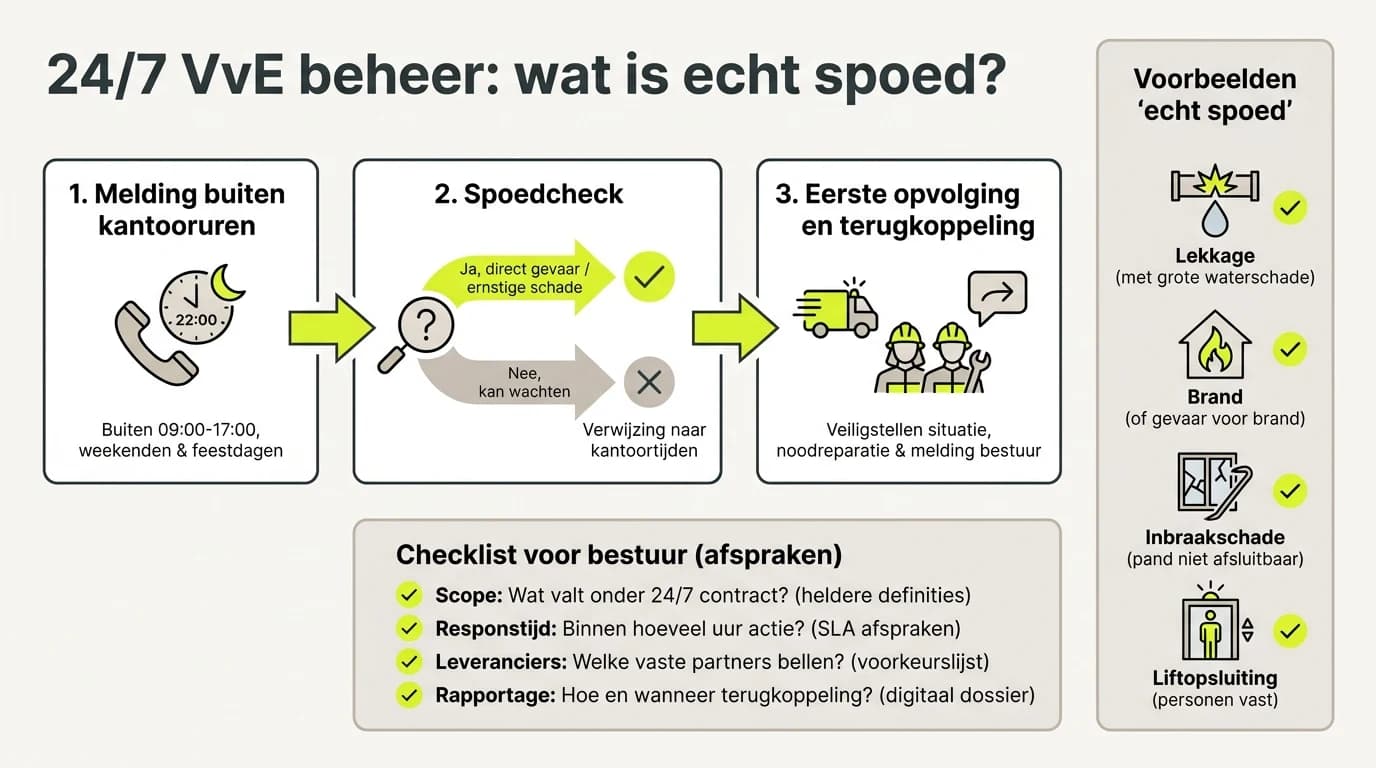 Infographic over 24/7 VvE beheer: wanneer is een calamiteitendienst het verschil?